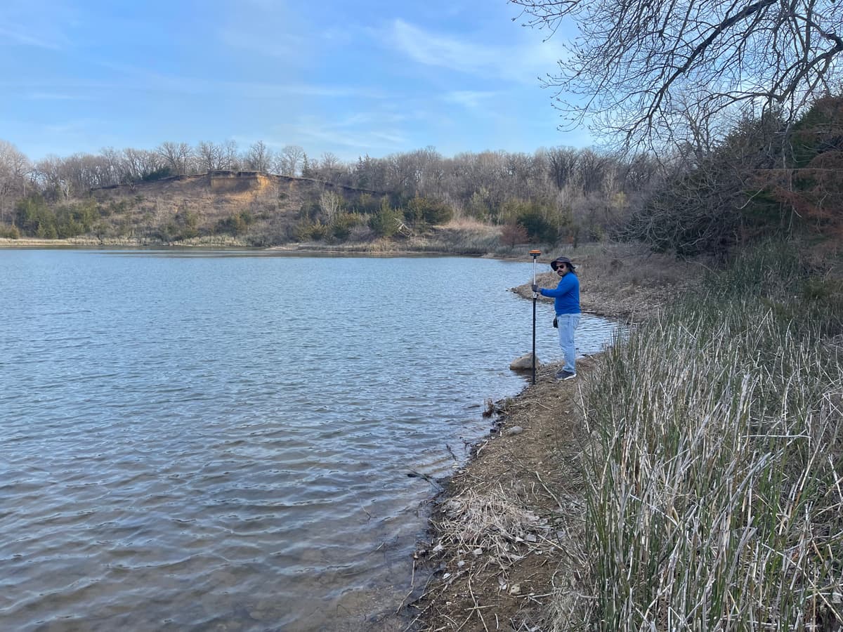 AE member surveying a site