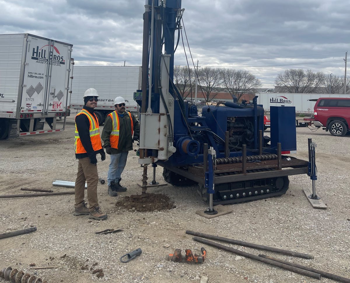 Geotechnical Drill Rig with AE members